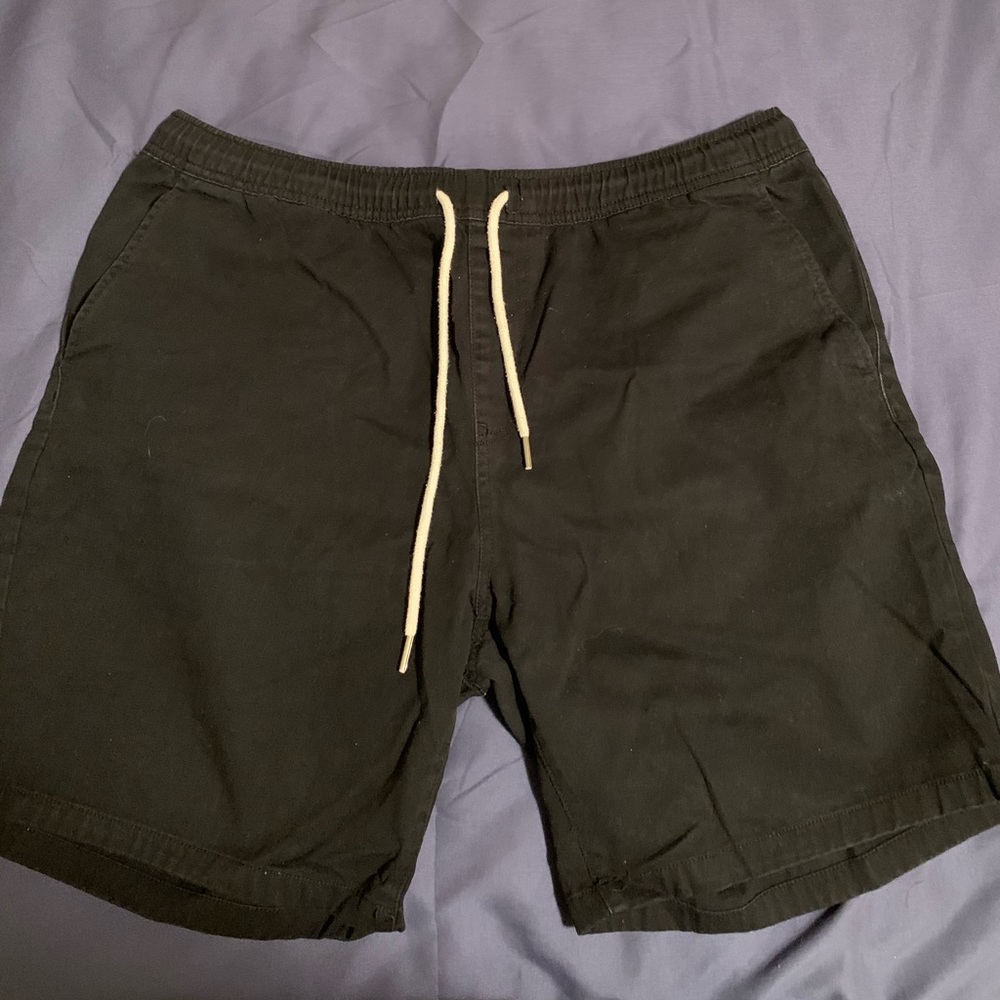 Plain black shorts